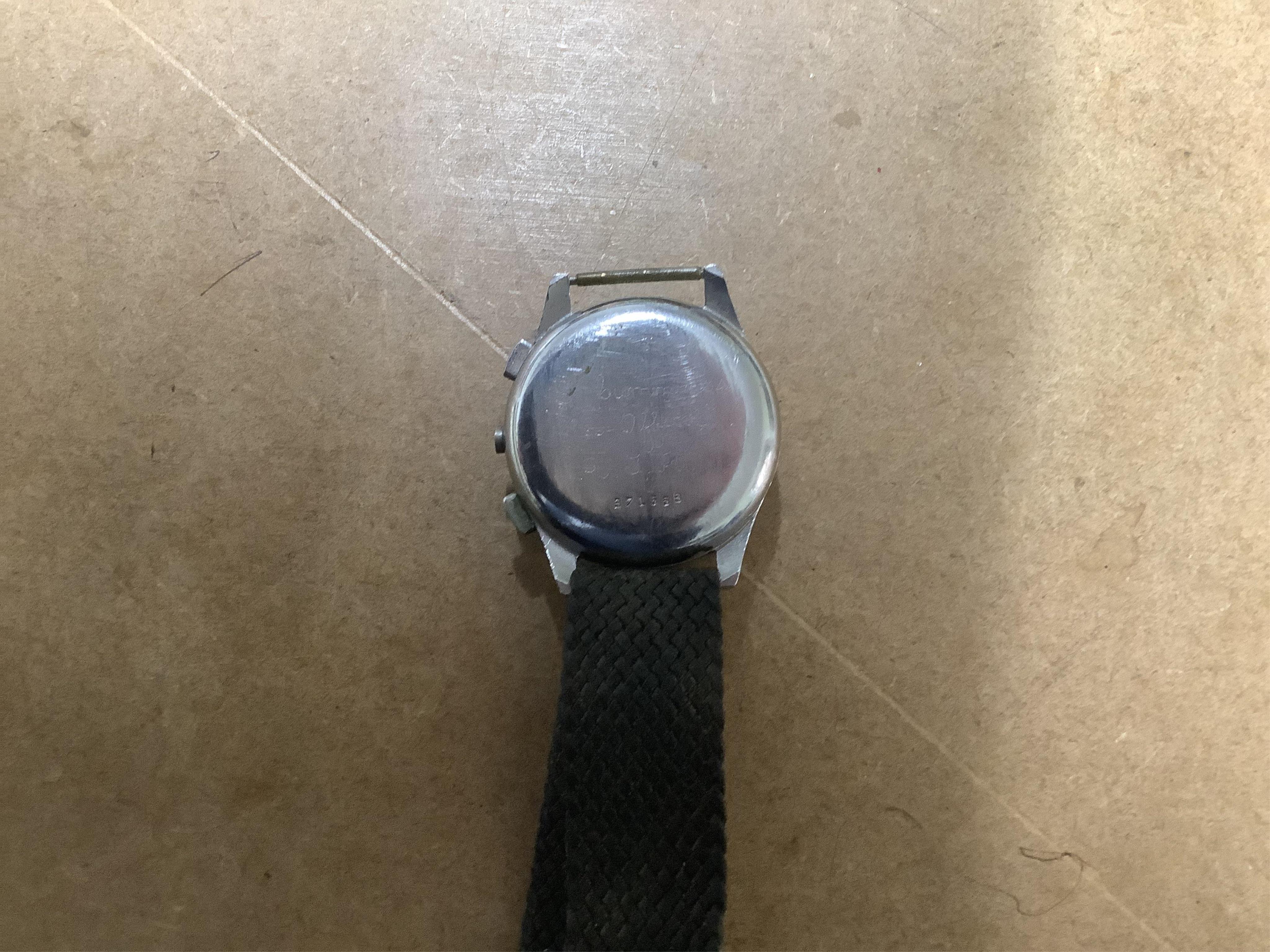 A gentleman's 1950s? steel Breitling Anti-Magnetic chronograph manual wind wrist watch